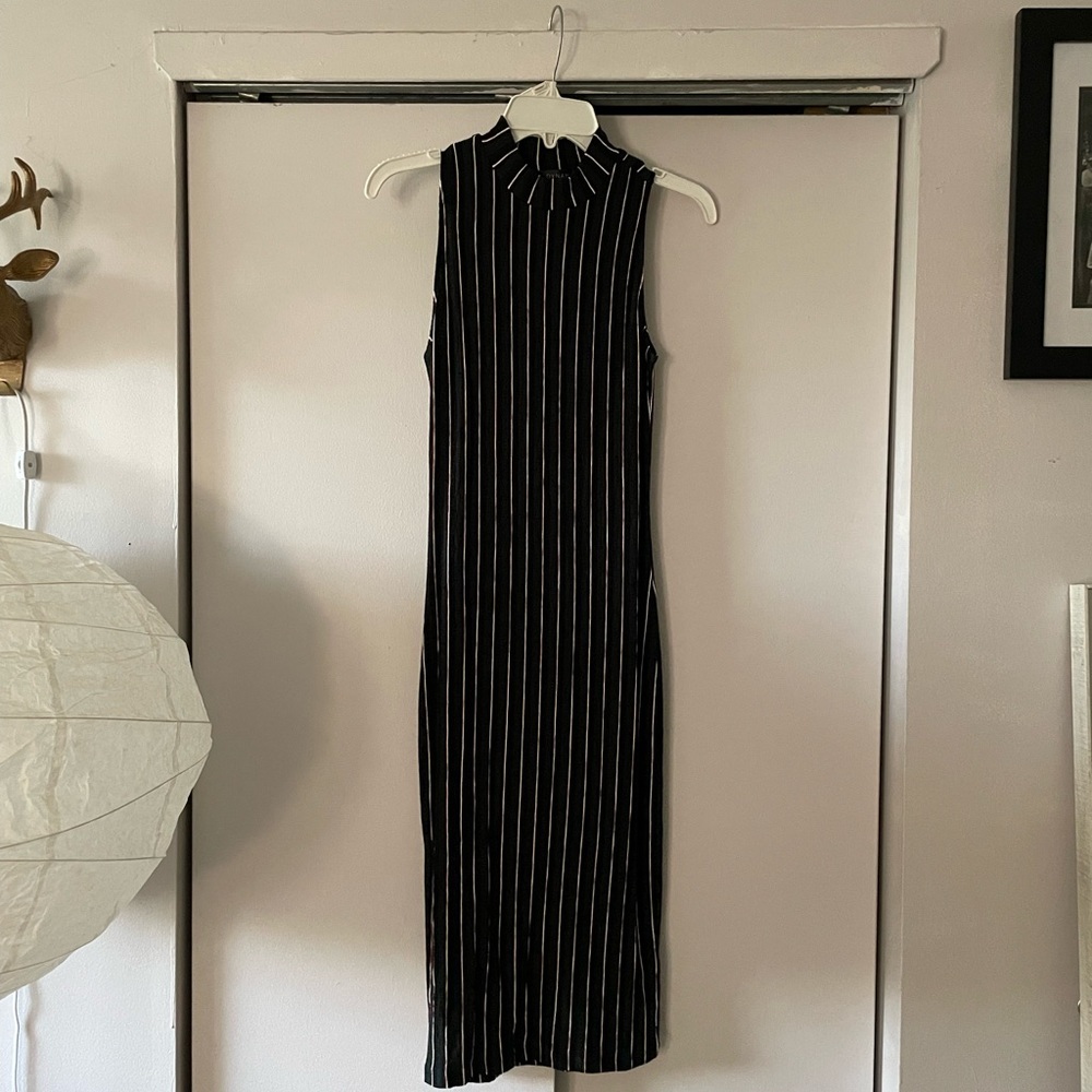 Dynamite Green and White Striped Dress